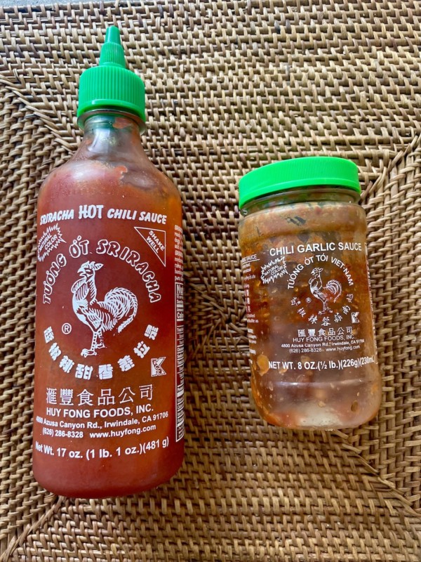 Spicy additions for viet noodles. 