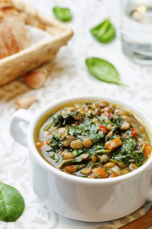 Lentil and Brown Rice Soup With Lemon and Mint - Ellen Kanner