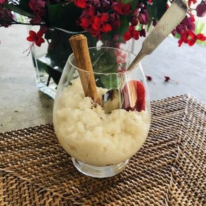 Yummy Rice Pudding in a glass