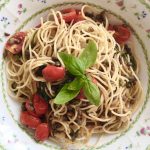 Spaghetti with Tomatoes and Lentils