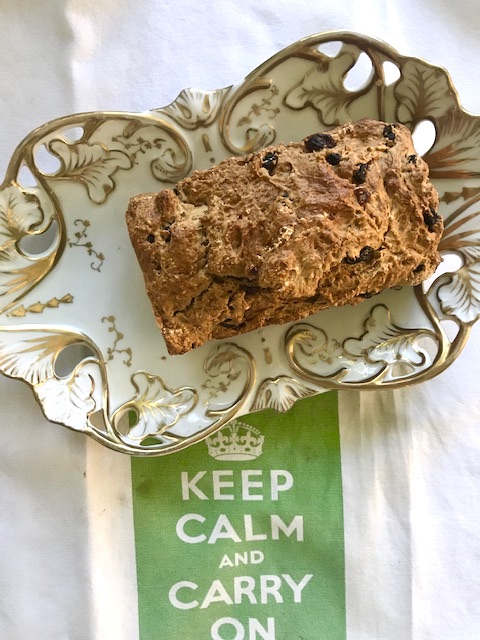 granny cake on a plate with keep calm sign