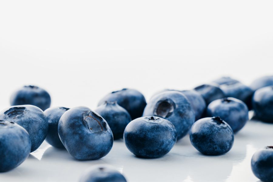 Fresh summer blueberries. 
